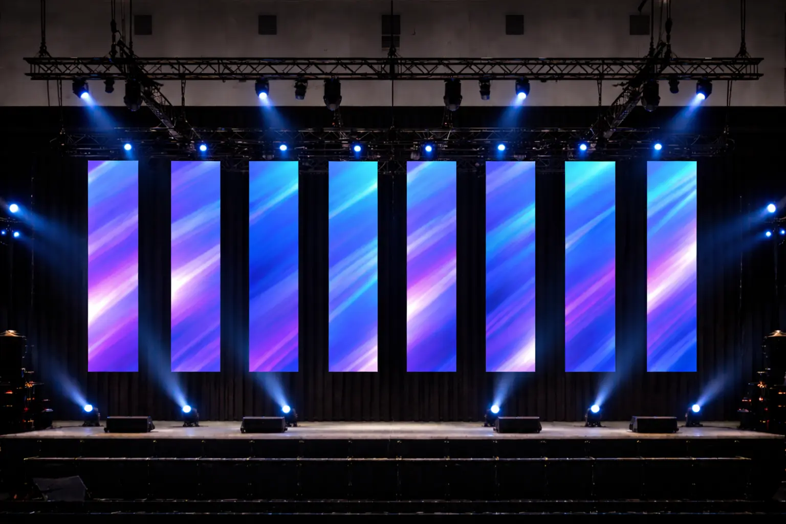 Home 8 columns led wall hanging from truss